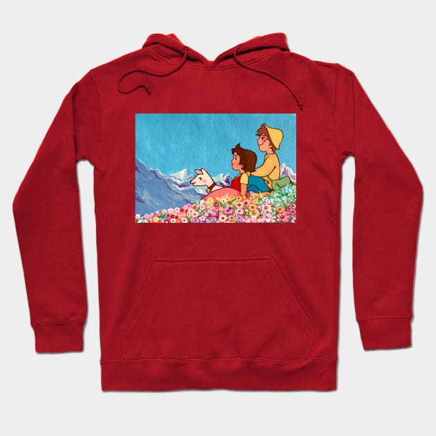 Heidi in the Alps Hoodie by artbysavi